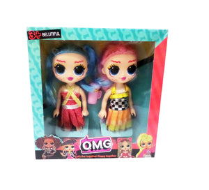 Papusi Figurine in Cutie Cadou Set 2 Buc O.M.G. LOL Surprize Let Live Together