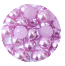 Încărcați imaginea în Galerie, Perle Decorative Jumatati Margele de Lipit Cabochon Mov Deschis 12 mm Diametru Set de 50 buc