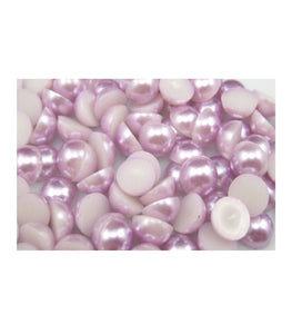 Perle Decorative Jumatati Margele de Lipit Cabochon Mov Deschis 12 mm Diametru Set de 50 buc Hobby Crafts