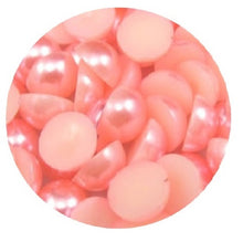 Încărcați imaginea în Galerie, Perle Decorative Jumatati Margele de Lipit Cabochon Roz Deschis 12 mm Diametru Set de 50 buc