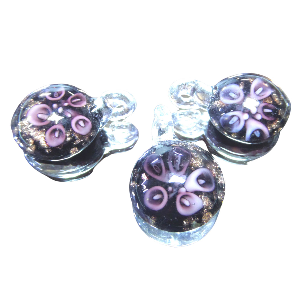 Pandantiv din Sticla de Murano Rotund Cale Albastre 2.20x3.00 cm