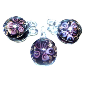 Pandantiv din Sticla de Murano Rotund Cale Albastre 2.20x3.00 cm