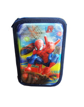 Încărcați imaginea în Galerie, Penar de Scoala Echipat 3D cu Rechizite cu 3 Fermoare Marvel Spiderman Omul Paianjen