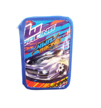 Încărcați imaginea în Galerie, Penar de Scoala Echipat cu Rechizite 3 Fermoare HWR Hot Wheels Maschine Racing