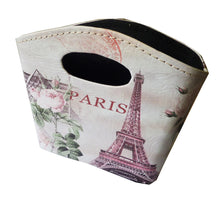 Încărcați imaginea în Galerie, Poseta Suport Piele Ecologica Carte Postala Paris Eiffel si Trandafiri