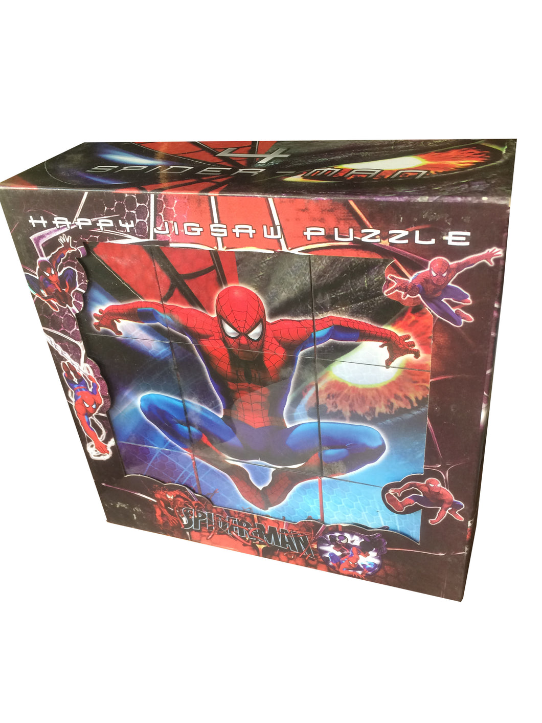 Joc Cuburi Constructie Puzzle Set 12 Spiderman Omul Paianjen