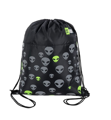 Sac pentru Echipament de Sport Fitness Copii Antrenament UFO Green Aliens Baieti Extraterestrii ARIA 51