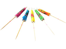 Încărcați imaginea în Galerie, Set 20 buc Scobitori Cupcake Toppers Candy Bar Muffin Umbrelute Multicolore Cocktail