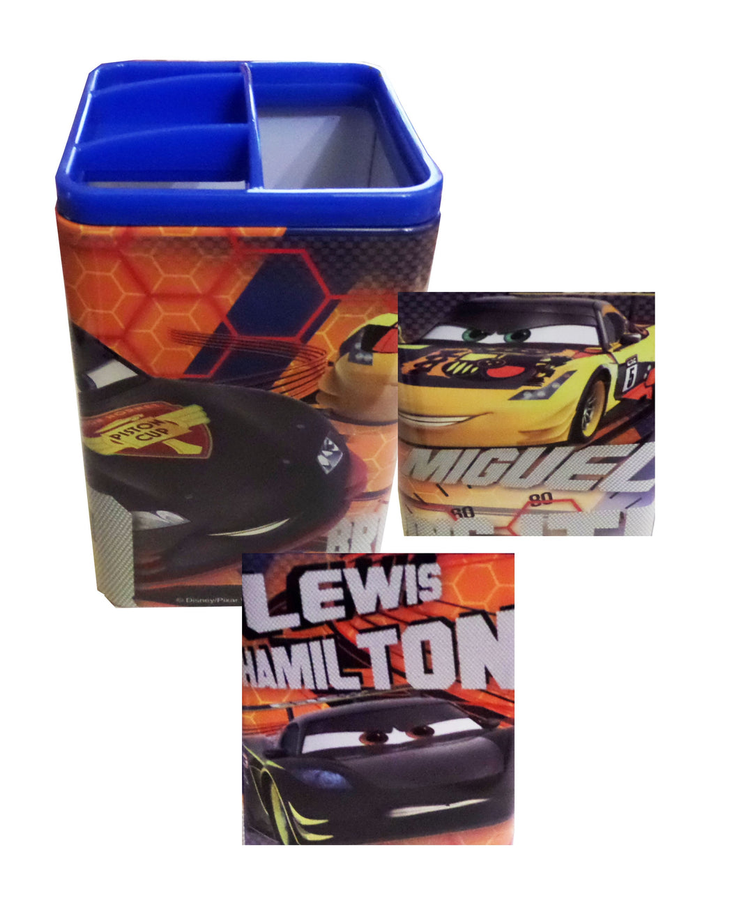 Suport Creioane din Metal Birou Scoala Disney Baieti Masinute Cars Hamilton