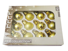 Încărcați imaginea în Galerie, Set Globuri de Craciun Uniculoare pentru Brad 12 buc Aurii-Galbene 2 cm
