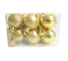 Încărcați imaginea în Galerie, Set 12 Globuri Ornamente de Craciun Uniculoare Auriu Galben de Brad Pom 3 cm
