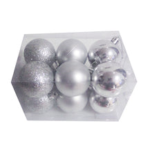 Încărcați imaginea în Galerie, Set Globuri de Craciun Uniculoare  Silver Argintii Ornamente de Brad Pom 4.50 cm