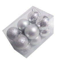 Încărcați imaginea în Galerie, Set Globuri de Craciun Uniculoare  45 mm Silver Argintii Ornamente de Brad Pom 4.50 cm