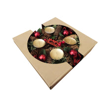 Încărcați imaginea în Galerie, Suport Advent 4 Lumanari de Craciun Aranjament Masa Brad Rosu Merry Christmas