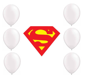 Set Baloane de Petrecere de Umflat 24 Buc Latex Cauciuc 1 Culoare Superman Nunta Botez