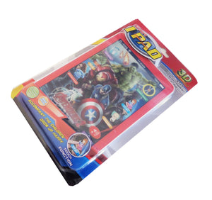 Jucarie Tableta Interactiva Distractiva Disney IPad Muzicala Disney Marvel Supereroi Avengers Team Hulk IronaMan Captain America Cadou Baieti Copii Craciun