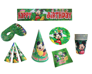 Set de Petrecere Aniversare Party Tematice Petreceri Botez Mickey Mouse Green