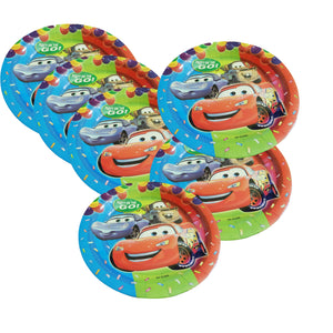 Set de Petrecere Aniversare Party Tematice Disney Cars Masinute Let's Race Cars Baieti Bucsa Fulger farfurii din carton