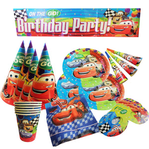 Set de Petrecere Aniversare Party Tematice Disney Cars Masinute Let's Race Cars Baieti Fulger Bucsa