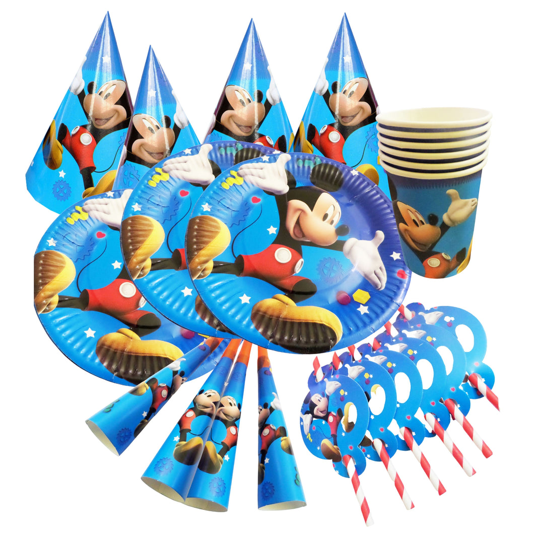 Set de Petrecere Aniversare Party Disney Blue Happy Mickey Mouse Fete baieti