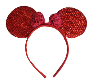 Cordeluta Disney Coronita Copii Urechi de Minnie Mouse Glitter Rosie