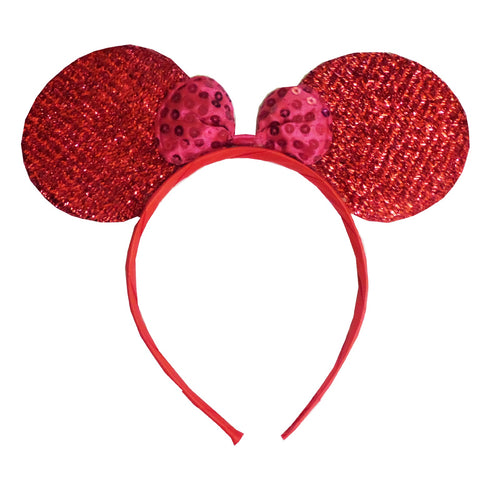 Cordeluta Disney Coronita Copii Urechi de Minnie Mouse Glitter Rosie