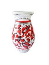 Încărcați imaginea în Galerie, Vaza cu Motive Traditionale din Ceramica de Corund Rosie Paun si Musetel 16 cm Romaneasca Cadou Romania