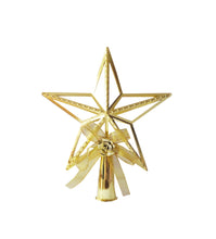 Încărcați imaginea în Galerie, Varf de Brad Craciun Cadou de Pom Sarbatori Stea Trandafir Auriu-Gold 17 cm