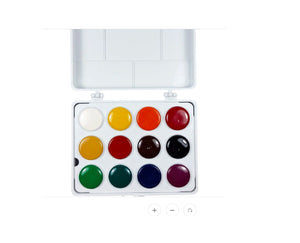 Acuarele Colibri Set de 12 Culori pentru Scoala Copii Elevi Pictura