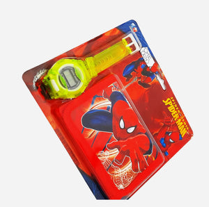 Set Ceas de Mana Electronic si Portofel Copii Spider Sense Spiderman