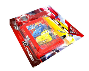 Set Ceas de Mana Electronic si Portofel Copii Cars Masinute Fulger McQueen