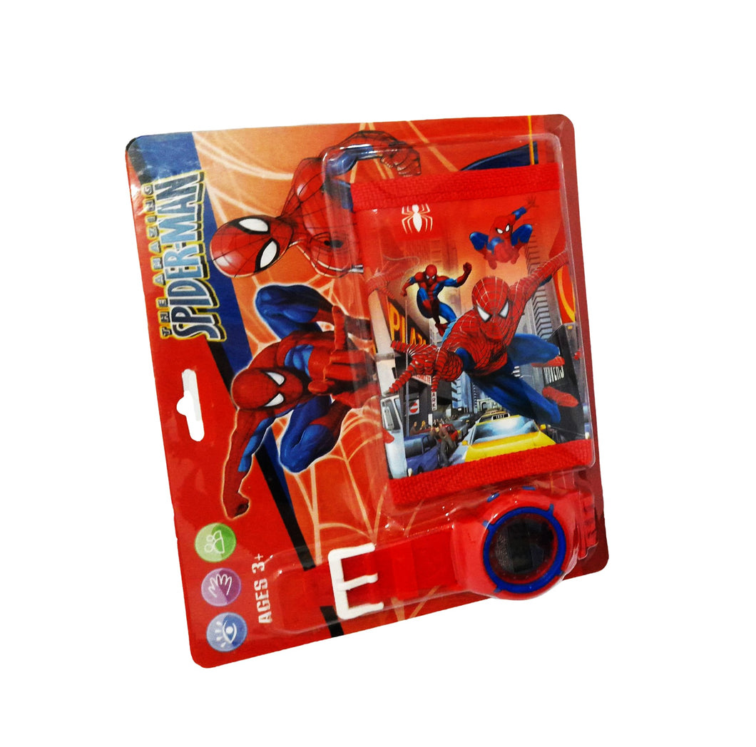 Set Ceas de Mana Electronic si Portofel Copii The Amazing Spiderman