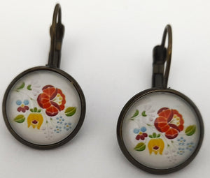 Cercei Hand Made Flori Multicolore