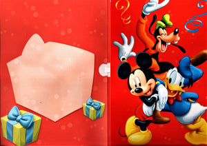 Felicitare Muzicala de Aniversare Carton 3D Disney Mickey Mouse Donald Pluto Clubul lui Mickey Mouse