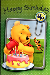 Felicitare Muzicala de Aniversare Carton 3D Happy Birthday Winnie the Pooh