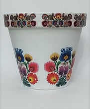 Încărcați imaginea în Galerie, Ghiveci Flori Ceramica Motiv Traditional Popular Multicolor Polska Folk 17.50 cm Diametru