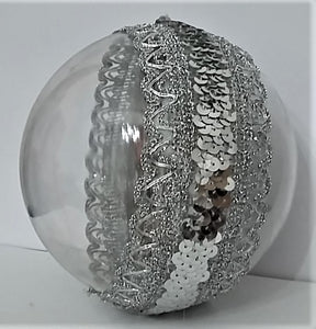 Glob de Craciun 14 cm de Brad Copii si Omul de zapada GLCR-0012