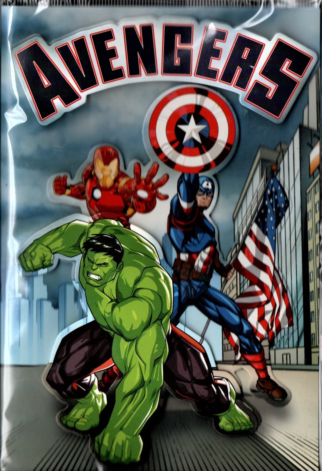 Felicitare din Carton 3D pentru Copii Party Avengers Super-Eroi Team Hulk Ironman