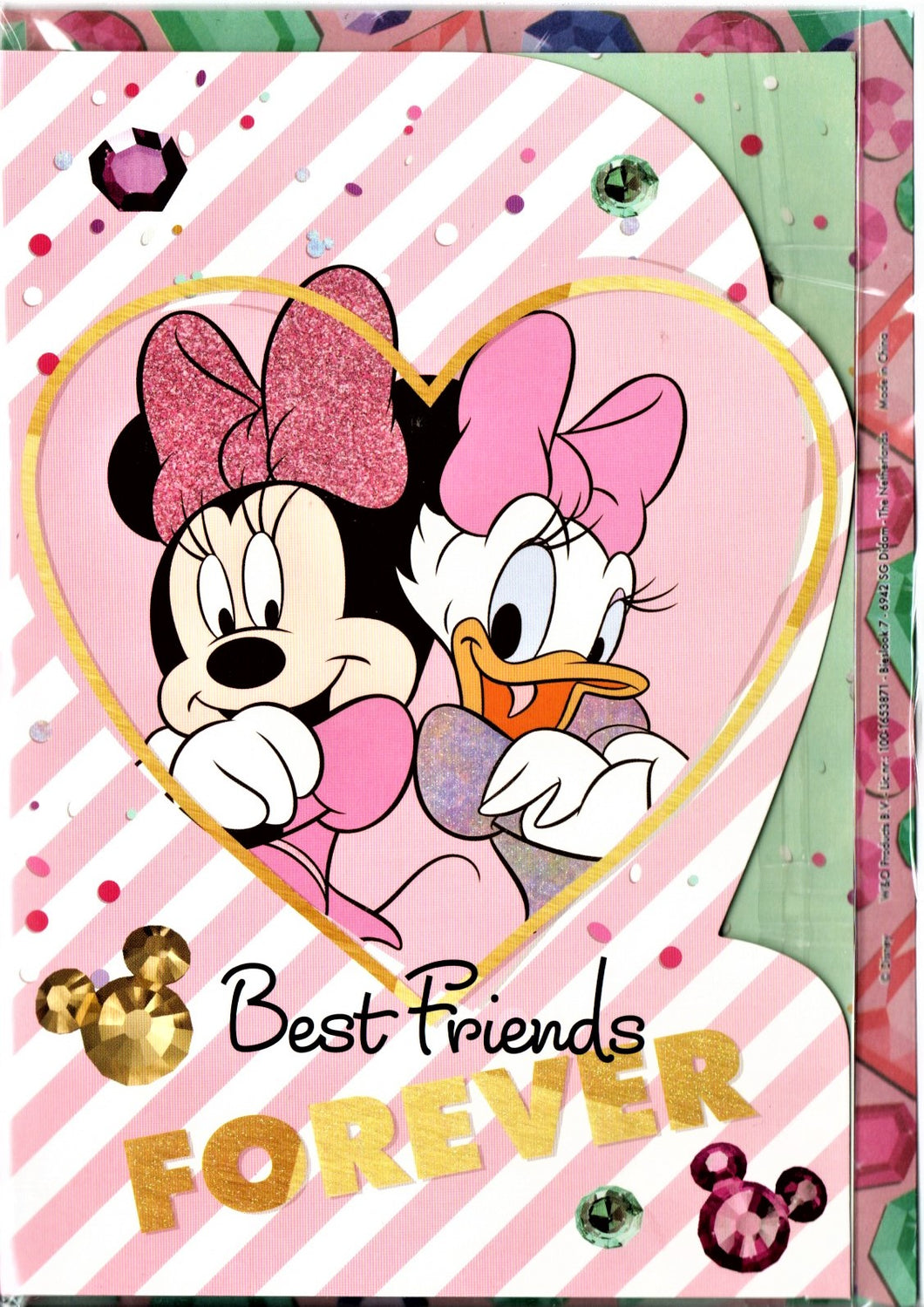 Felicitare din Carton 3D Minnie Mouse si Daisy Duck Best Friends