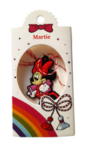 Încărcați imaginea în Galerie, Martisor Copii din Cauciuc Silicon Disney in Cutie Cadou 1 buc Minnie Mouse Roz Rosu
