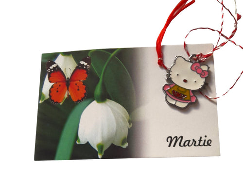 Martisor Copii din Metal Disney pe Carton 1 buc Hello Kitty