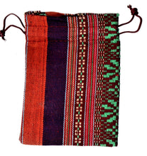 Încărcați imaginea în Galerie, Saculet din Textil Motive Traditionale Taranesti Populare Mov, Portocaliu Visiniu, Verde 14 cm