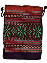 Încărcați imaginea în Galerie, Saculet din Textil Motive Traditionale Taranesti Populare Mov, Portocaliu Visiniu, Verde 14 cm