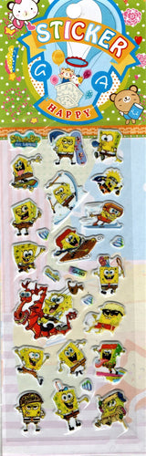 Abtibild Sticker pentru Copii pe Carton Sponge Bob Pantaloni Patrati